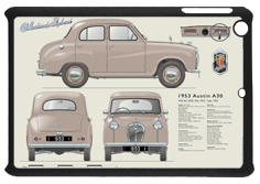 Austin A30 4 door saloon 1953 version Small Tablet Covers